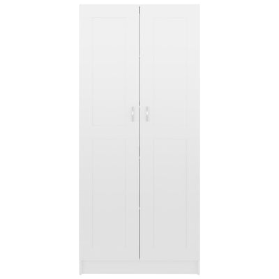 Kirjahylly korkeakiilto valk. 82,5x30,5x185,5 cm tekninen puu