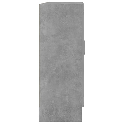 Vitriinikaappi betoninharmaa 82,5x30,5x80 cm tekninen puu