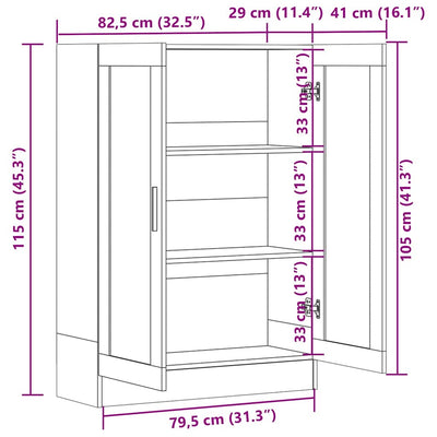 Musta vitriinikaappi Mable 82,5x30,5x115cm (puinen)
