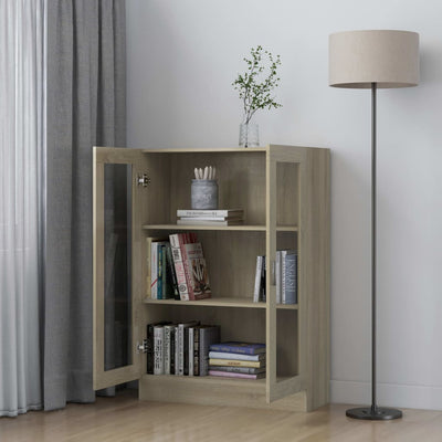Vitriinikaappi Sonoma-tammi 82,5x30,5x115 cm tekninen puu