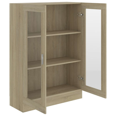 Vitriinikaappi Sonoma-tammi 82,5x30,5x115 cm tekninen puu