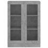 Vitriinikaappi betoninharmaa 82,5x30,5x115 cm tekninen puu