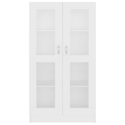 Vitriinikaappi valkoinen 82,5x30,5x150 cm tekninen puu