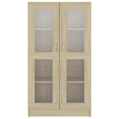 Sonoma-tammi vitriinikaappi Mable 82,5x30,5x150cm (puinen)