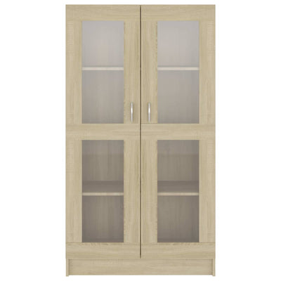 Vitriinikaappi Sonoma-tammi 82,5x30,5x150 cm tekninen puu
