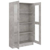 Vitriinikaappi betoninharmaa 82,5x30,5x150 cm tekninen puu