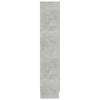 Vitriinikaappi betoninharmaa 82,5x30,5x150 cm tekninen puu