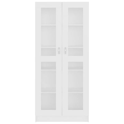 Valkoinen vitriinikaappi Mable 82,5x30,5x185,5cm (puinen)