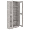 Vitriinikaappi betoninharmaa 82,5x30,5x185,5 cm tekninen puu