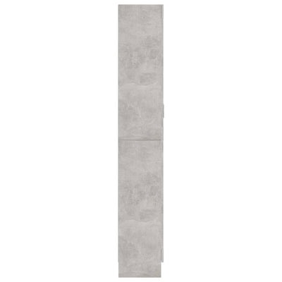 Vitriinikaappi betoninharmaa 82,5x30,5x185,5 cm tekninen puu