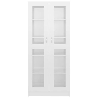 Vitriinikaappi korkeak. valk. 82,5x30,5x185,5 cm tekninen puu