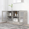 Vitriinikaappi betoninharmaa 120x30,5x70 cm tekninen puu