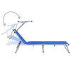 312457 Folding Sun Loungers with Roof 2 pcs Aluminium&Textilene Blue - Vuodevaatteet