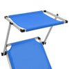 312457 Folding Sun Loungers with Roof 2 pcs Aluminium&Textilene Blue - Vuodevaatteet