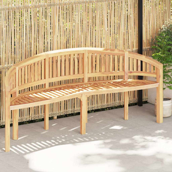 Banaanin muotoinen penkki 200 cm täysi tiikki