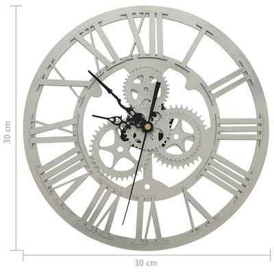 325169 vidaXL Wall Clock Silver 30 cm Acrylic