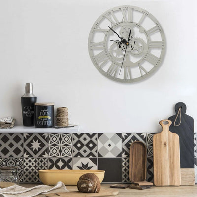 325169 vidaXL Wall Clock Silver 30 cm Acrylic