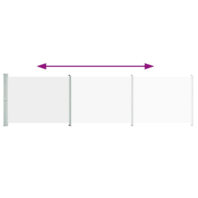 Kerma sisäänvedettävä terassin sivumarkiisi Snr 600x160cm