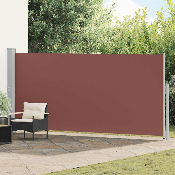 Sisäänvedettävä terassin sivumarkiisi 600x170 cm ruskea