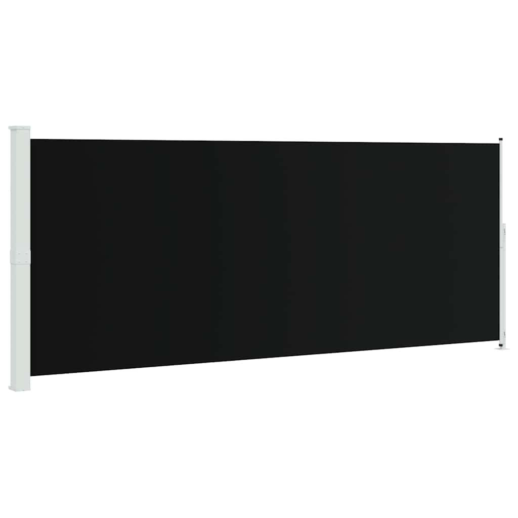 Sisäänvedettävä terassin sivumarkiisi 200x500 cm musta