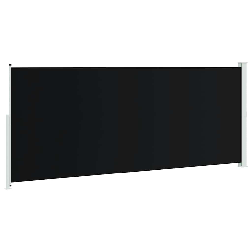 Sisäänvedettävä terassin sivumarkiisi 200x500 cm musta
