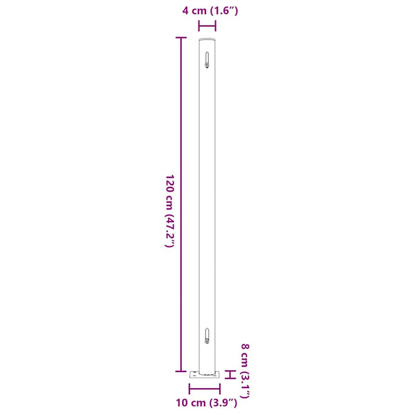 Sisäänvedettävä terassin sivumarkiisi 200x500 cm musta
