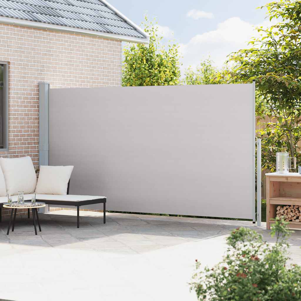 Sisäänvedettävä terassin sivumarkiisi 200x500 cm harmaa