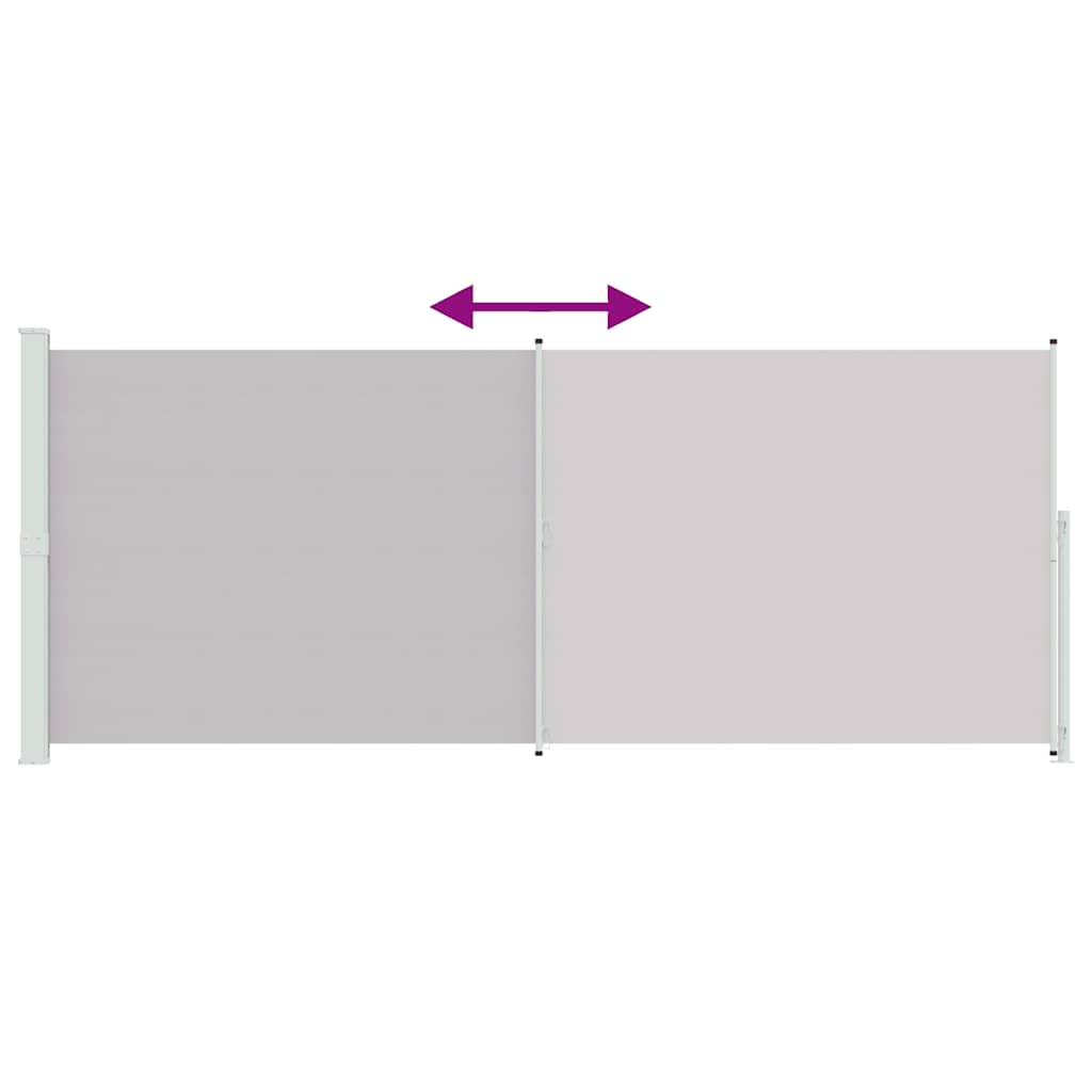 Sisäänvedettävä terassin sivumarkiisi 200x500 cm harmaa