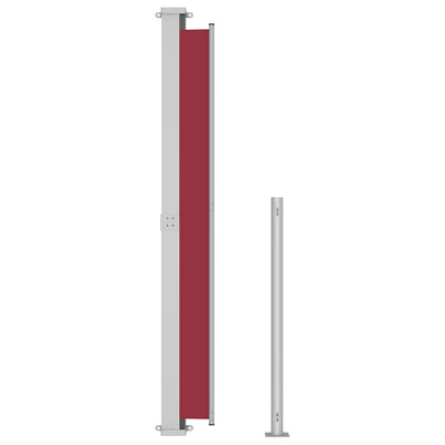 Sisäänvedettävä terassin sivumarkiisi 200x500 cm punainen