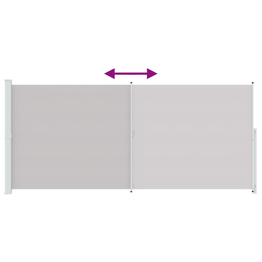Sisäänvedettävä terassin sivumarkiisi 220x500 cm harmaa