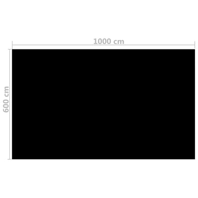 Uima-altaan suoja suorakulmainen 1000x600 cm PE musta
