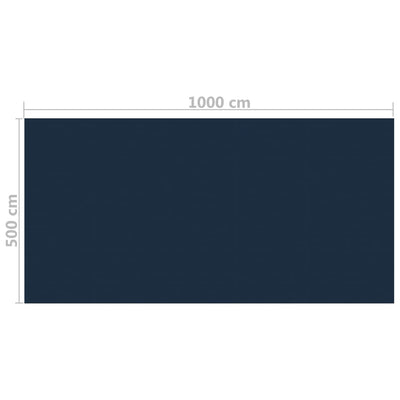 Kelluva uima-altaan PE-aurinkoenergiakalvo 1000x500cm sinimusta