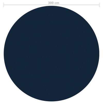 Kelluva uima-altaan PE-aurinkoenergiakalvo 300 cm sinimusta