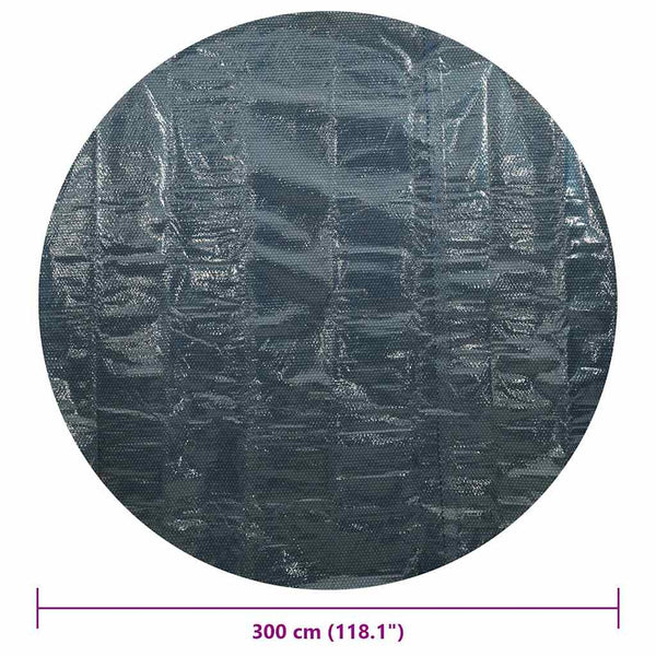Kelluva uima-altaan PE-aurinkoenergiakalvo 356 cm sinimusta