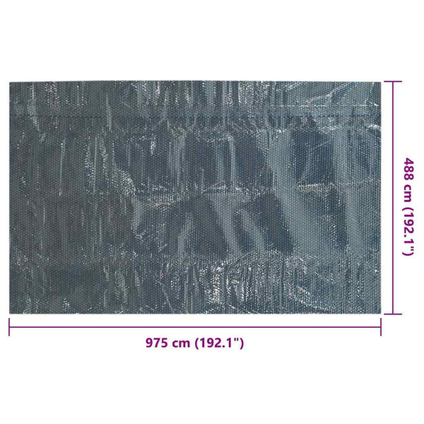 Kelluva uima-altaan PE aurinkoenergiakalvo 975x488 cm sinimusta