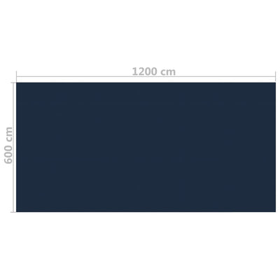 Kelluva uima-altaan PE-aurinkoenergiakalvo 1200x600cm sinimusta