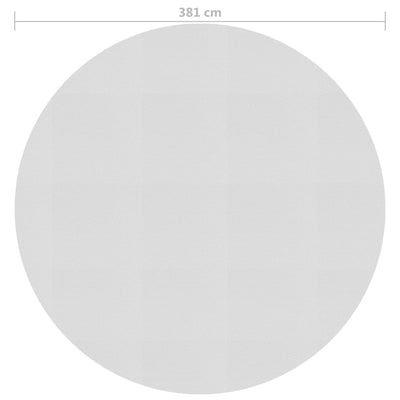 Kelluva uima-altaan PE-aurinkoenergiakalvo 381 cm harmaa
