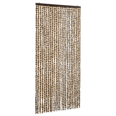 Beige ja ruskea hyönteisverho Septilici 100x220cm (chenille)
