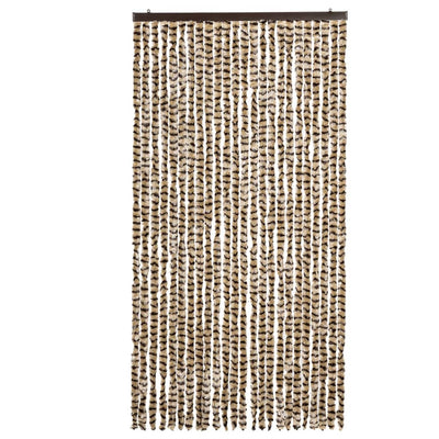 Beige ja ruskea hyönteisverho Septilici 100x220cm (chenille)