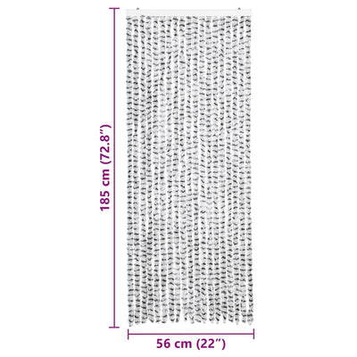 Vaalean- ja tummanharmaa hyönteisverho Septilici 56x185cm (chenille)