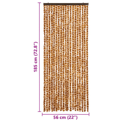 Okra ja valkoinen hyönteisverho Septilici 56x185cm (chenille)