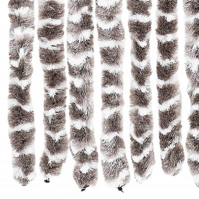 Harmaanruskea ja valkoinen hyönteisverho Septilici 56x185cm (chenille)