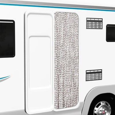 Harmaanruskea ja valkoinen hyönteisverho Septilici 56x185cm (chenille)