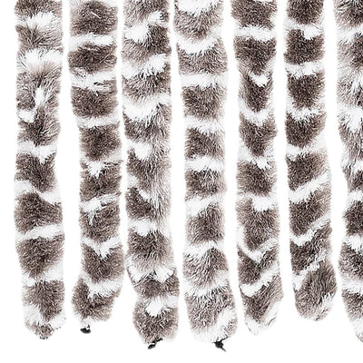 Harmaanruskea ja valkoinen hyönteisverho Septilici 90x220cm (chenille)