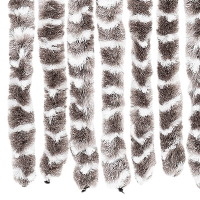 Harmaanruskea ja valkoinen hyönteisverho Septilici 100x220cm (chenille)