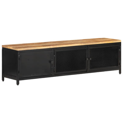 TV-taso 130x30x37 cm täysi karkea mangopuu