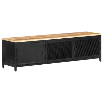 TV-taso 130x30x37 cm täysi karkea mangopuu