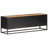 TV-taso 120x30x40 cm karkea mangopuu ja luonnollinen ruoko