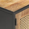 TV-taso 120x30x40 cm karkea mangopuu ja luonnollinen ruoko