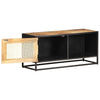 TV-taso 90x30x40 cm karkea mangopuu ja luonnollinen ruoko